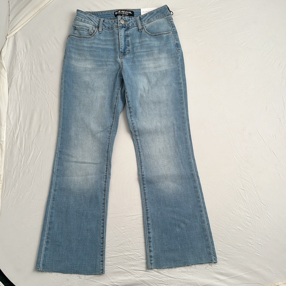 Blue Revival Recycled Ava Midrise Crop Boot blue jeans.
